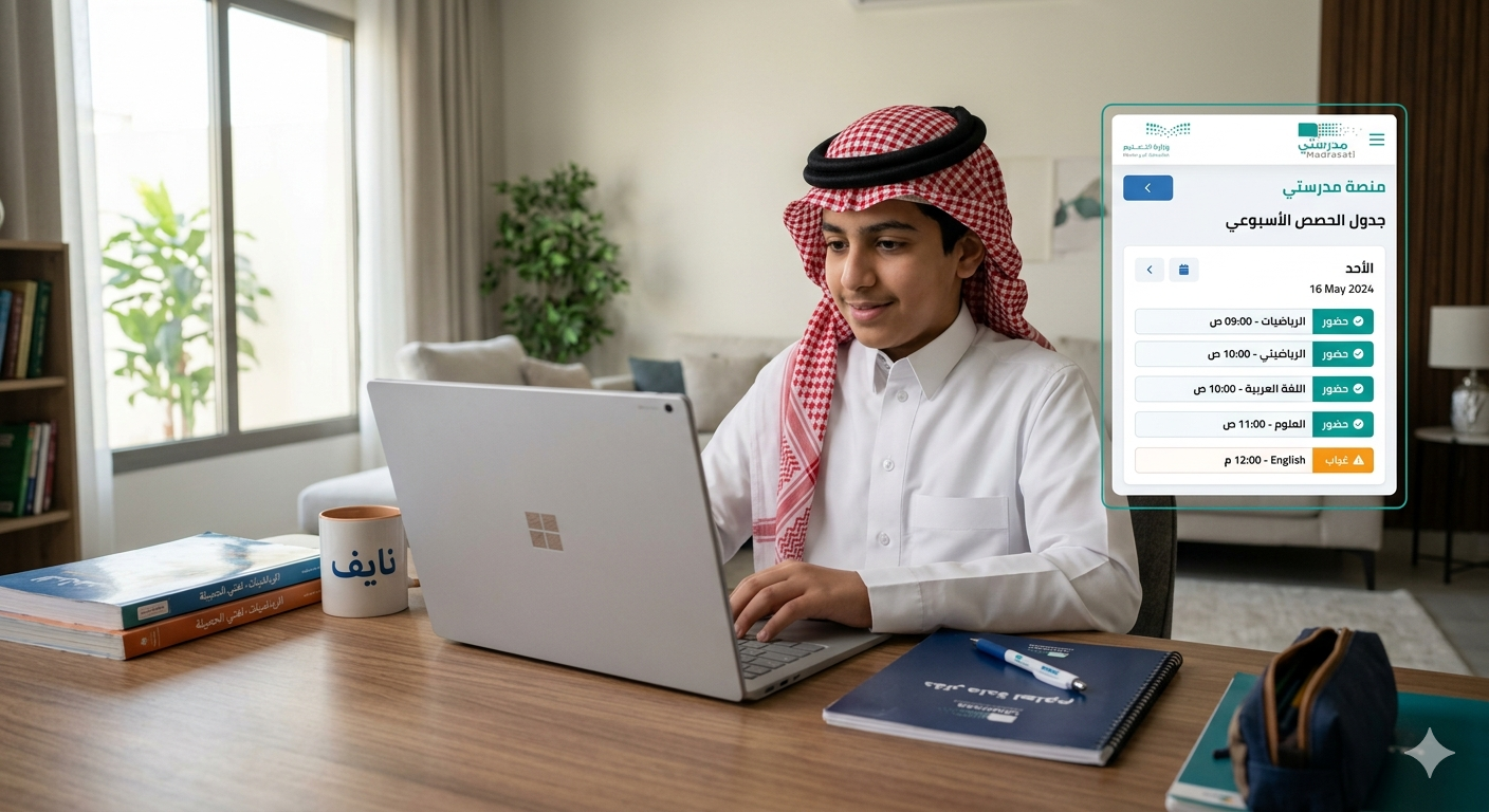الحضور والغياب في منصة مدرستي: شرح كامل 2026