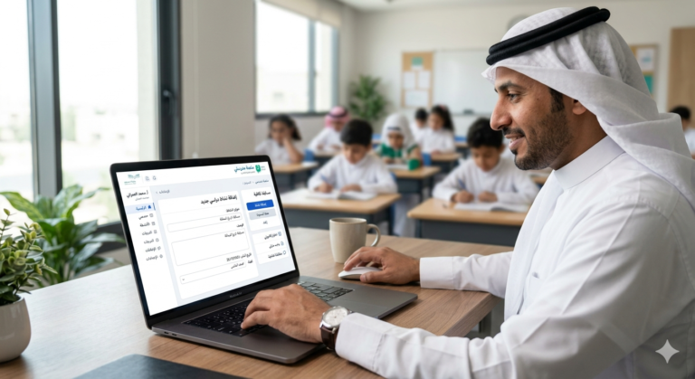 إضافة نشاط في منصة مدرستي خطوة بخطوة 2026
